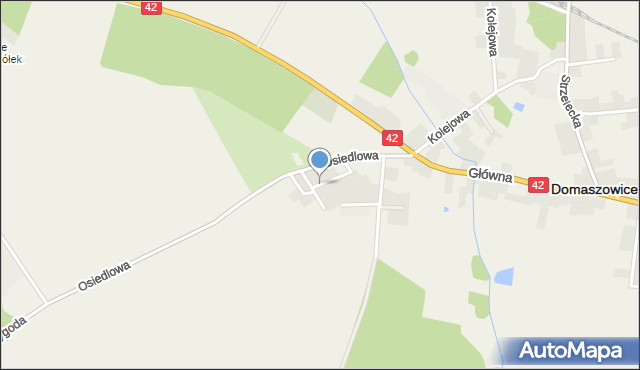 Domaszowice powiat namysłowski, Osiedle Klonowe, mapa Domaszowice powiat namysłowski