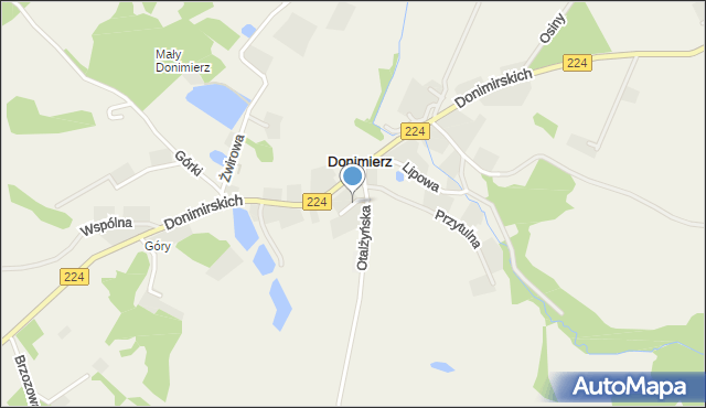 Donimierz gmina Szemud, Osiedlowa, mapa Donimierz gmina Szemud