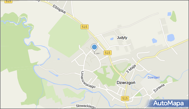 Dzierzgoń, Osiedle Króla Władysława Jagiełły, mapa Dzierzgoń