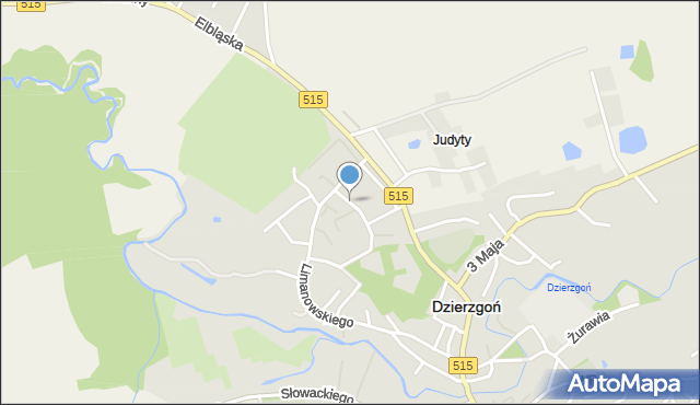 Dzierzgoń, Osiedle Króla Władysława Jagiełły, mapa Dzierzgoń