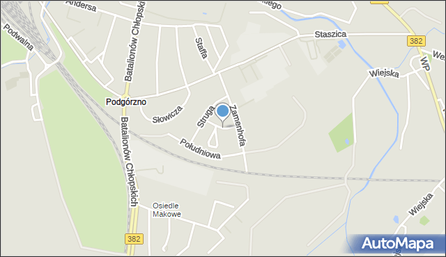 Dzierżoniów, Osiedle Struga Andrzeja, mapa Dzierżoniów