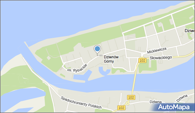 Dziwnów, Osiedle Rybackie, mapa Dziwnów