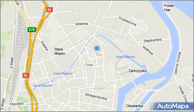 Gdańsk, Osiek, mapa Gdańska