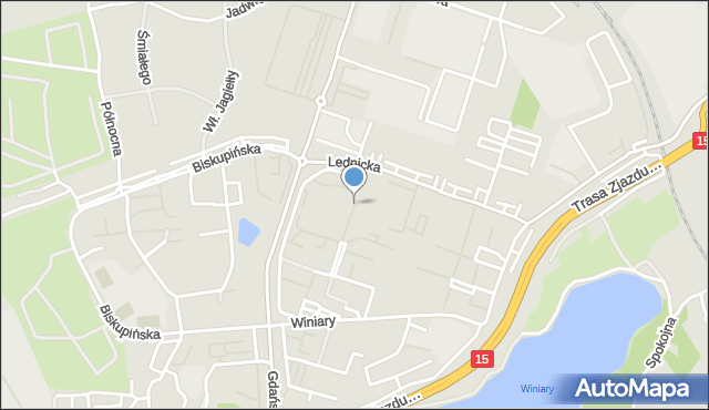 Gniezno, Osiedle Jagiellońskie, mapa Gniezna