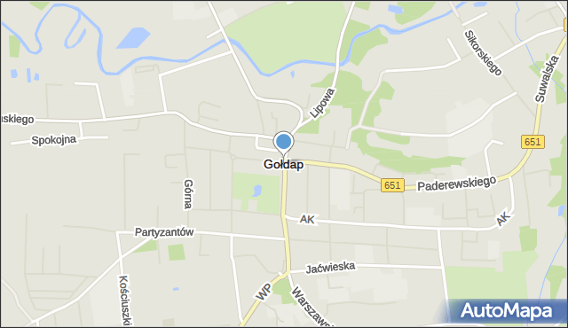 Gołdap, Osiedle I, mapa Gołdap