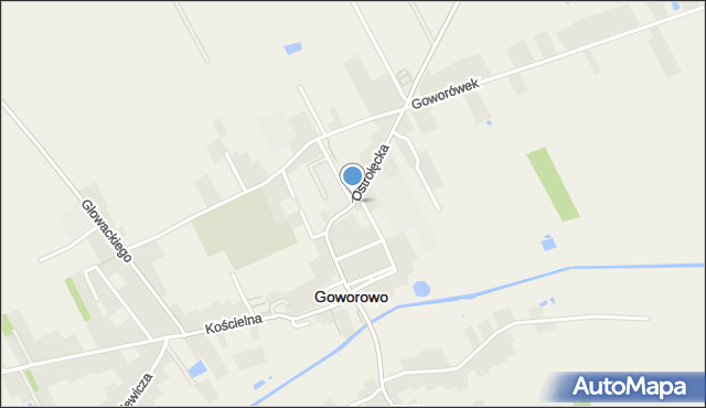 Goworowo powiat ostrołęcki, Ostrołęcka, mapa Goworowo powiat ostrołęcki