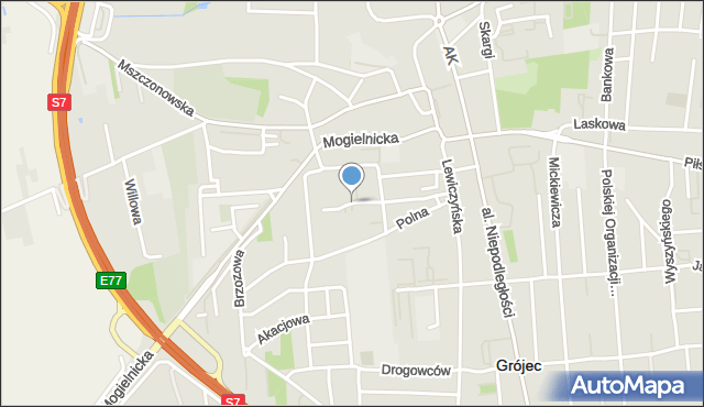 Grójec, Osiedle Polna, mapa Grójec