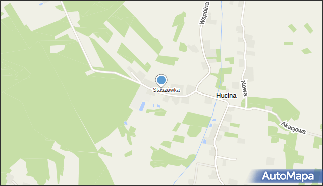 Hucina, Osiedlowa, mapa Hucina
