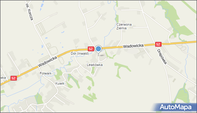 Inwałd, Osiedle Nowe, mapa Inwałd