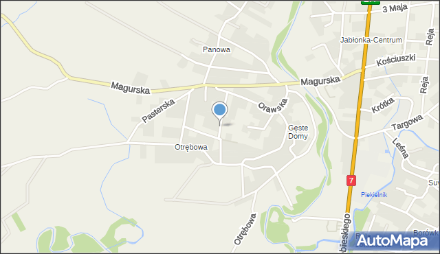 Jabłonka powiat nowotarski, Osiedlowa, mapa Jabłonka powiat nowotarski