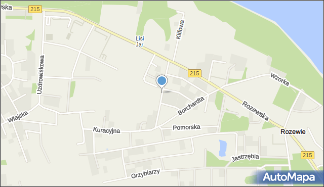 Jastrzębia Góra, Osmołowskiego Jerzego, mapa Jastrzębia Góra