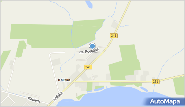 Kaliska gmina Wągrowiec, Osiedle Pogodne, mapa Kaliska gmina Wągrowiec