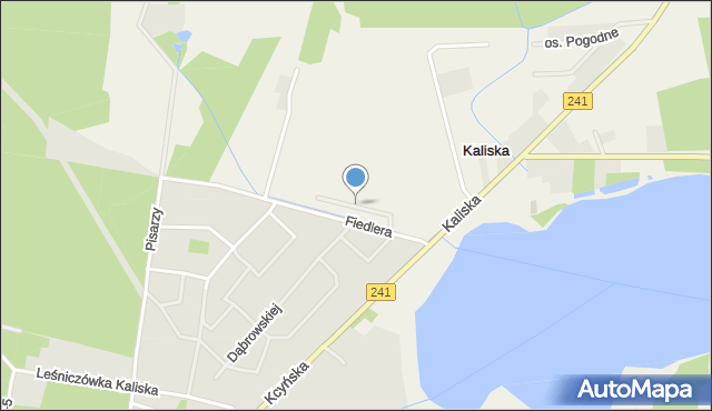 Kaliska gmina Wągrowiec, Osiedle Przytulne, mapa Kaliska gmina Wągrowiec