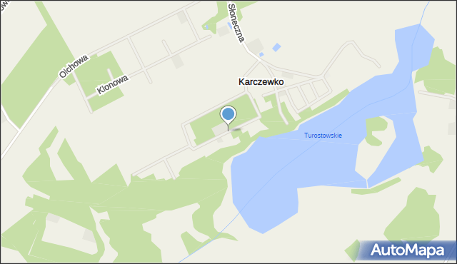 Karczewko, Osiedle Słoneczny Brzeg, mapa Karczewko