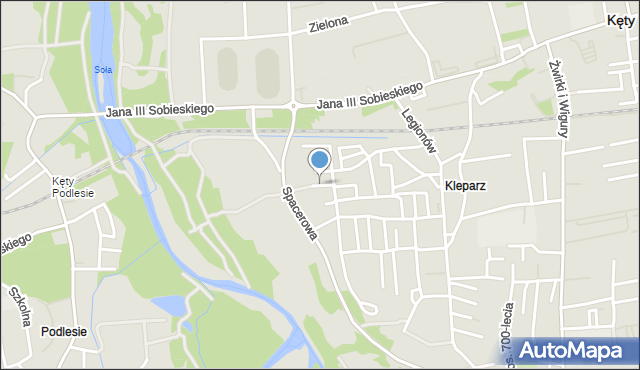 Kęty, Osiedle Zachodnie, mapa Kęty