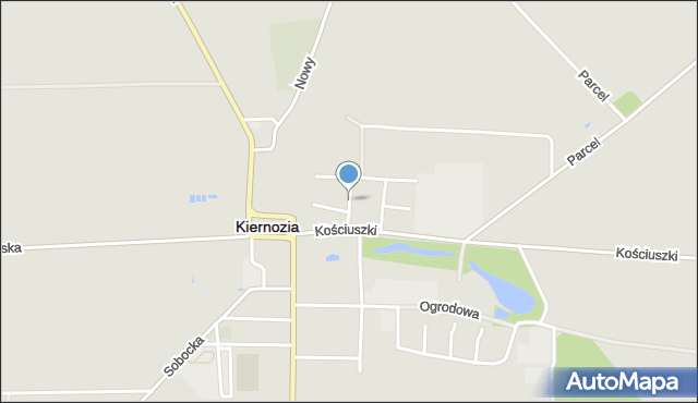 Kiernozia, Osiedle Kościuszki Tadeusza, gen., mapa Kiernozia