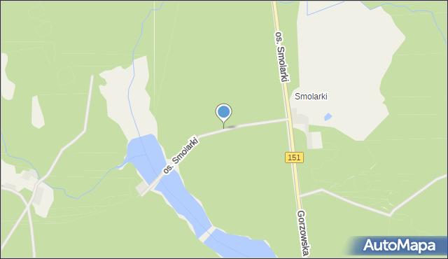 Kłodawa powiat gorzowski, Osiedle Smolarki, mapa Kłodawa powiat gorzowski