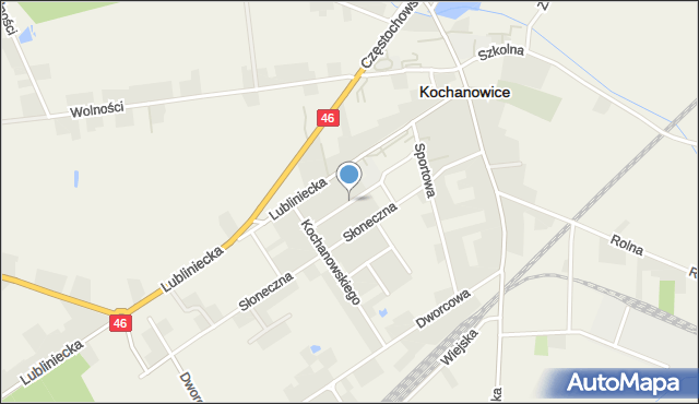 Kochanowice, Osiedlowa, mapa Kochanowice