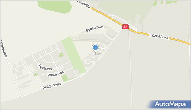Kościelna Wieś gmina Gołuchów, Osiedle Złote Łąki, mapa Kościelna Wieś gmina Gołuchów