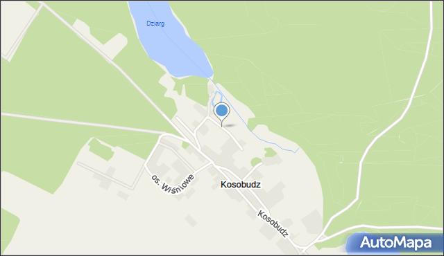 Kosobudz, Osiedle Łąkowe, mapa Kosobudz