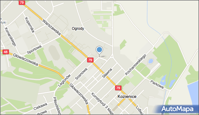 Kozienice, Osiedle Skarpa, mapa Kozienice