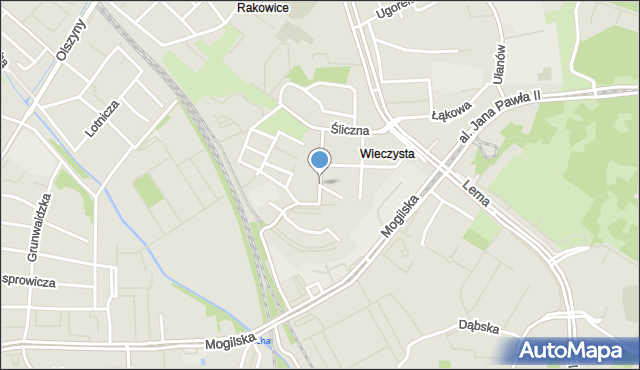 Kraków, Ostatnia, mapa Krakowa