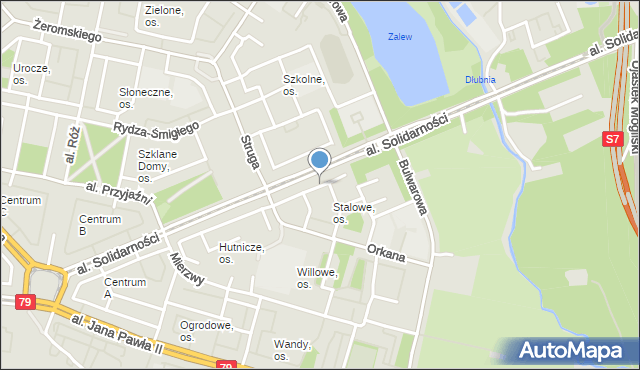 Kraków, Osiedle Stalowe, mapa Krakowa