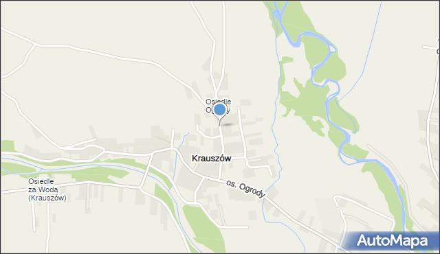 Krauszów, Osiedle Ogrody, mapa Krauszów