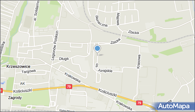 Krzeszowice, Osiedle Jurajskie, mapa Krzeszowice