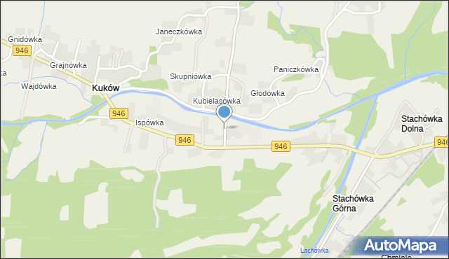 Kuków gmina Stryszawa, Osiedle Ryzcyki, mapa Kuków gmina Stryszawa