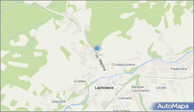 Lachowice, Osiedle Mączne, mapa Lachowice