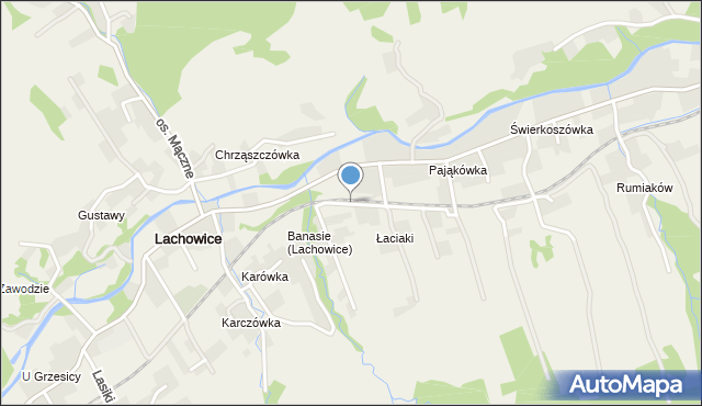 Lachowice, Osiedle Banasie, mapa Lachowice