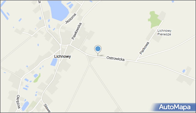 Lichnowy gmina Chojnice, Ostrowicka, mapa Lichnowy gmina Chojnice