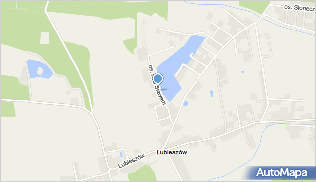 Lubieszów gmina Nowa Sól, Osiedle nad Stawem, mapa Lubieszów gmina Nowa Sól