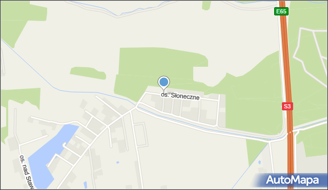 Lubieszów gmina Nowa Sól, Osiedle Słoneczne, mapa Lubieszów gmina Nowa Sól