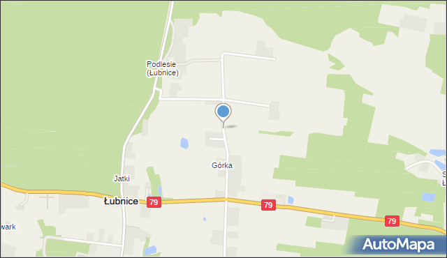 Łubnice powiat staszowski, Osiedle Słoneczne, mapa Łubnice powiat staszowski