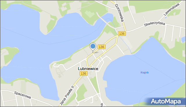 Lubniewice, Osadników Wojskowych, mapa Lubniewice