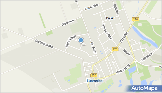 Lubraniec, Osiedlowa, mapa Lubraniec