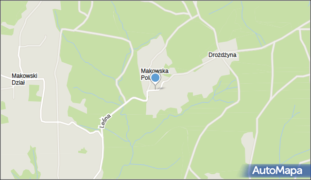 Maków Podhalański, Osiedle Polana, mapa Maków Podhalański