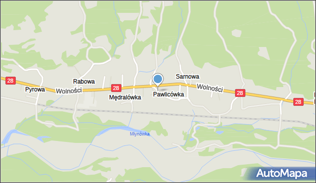 Maków Podhalański, Osiedle Sarnowa, mapa Maków Podhalański