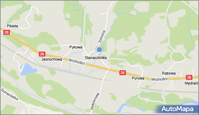 Maków Podhalański, Osiedle Stanaszkowa, mapa Maków Podhalański