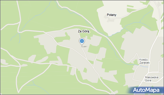 Maków Podhalański, Osiedle za Górą, mapa Maków Podhalański