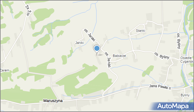 Maruszyna, Osiedle Janiki, mapa Maruszyna