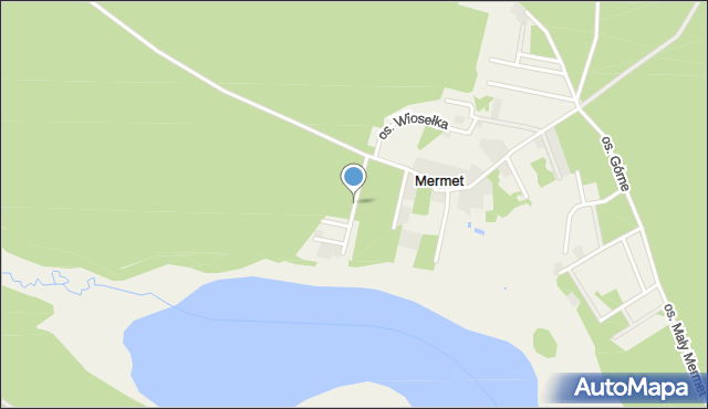 Mermet, Osiedle Parowa, mapa Mermet