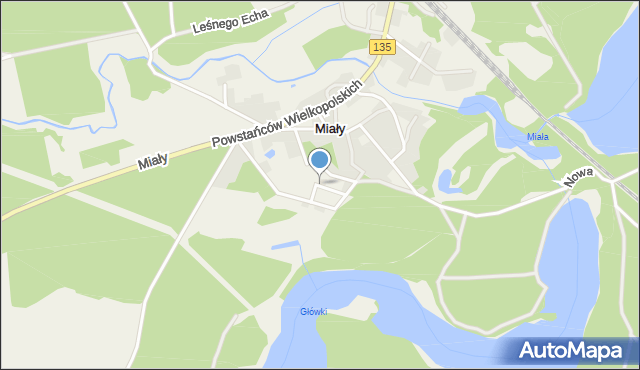 Miały, Osiedle Letnie, mapa Miały