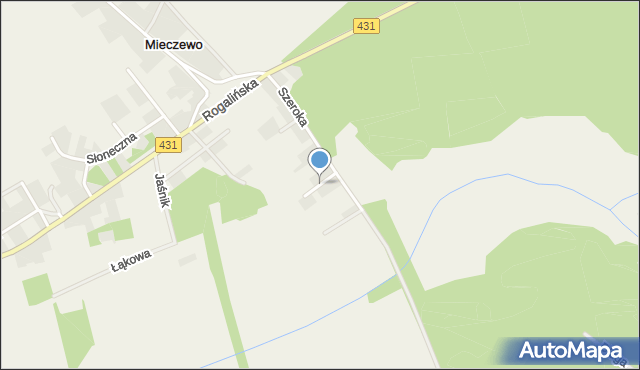 Mieczewo, Osiedle Przy Lesie, mapa Mieczewo