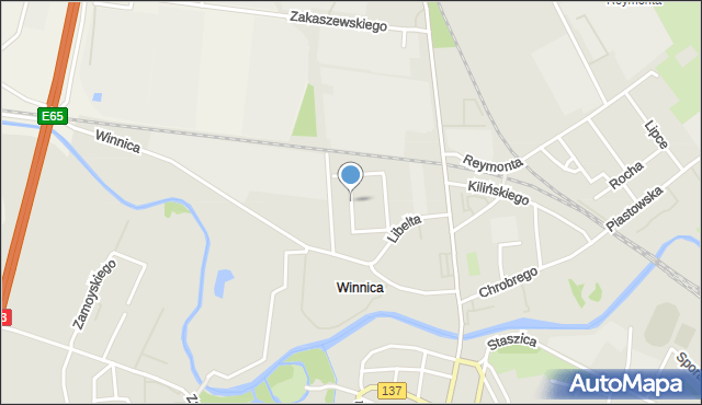 Międzyrzecz, Osiedle Zamkowe, mapa Międzyrzecz