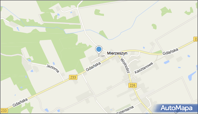 Mierzeszyn, Osiedlowa, mapa Mierzeszyn