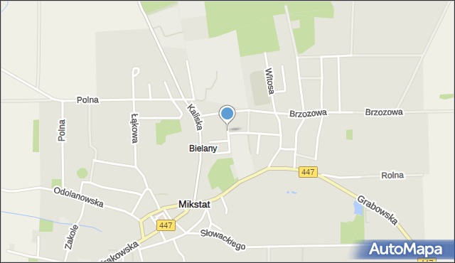 Mikstat, Osiedle Bielany, mapa Mikstat