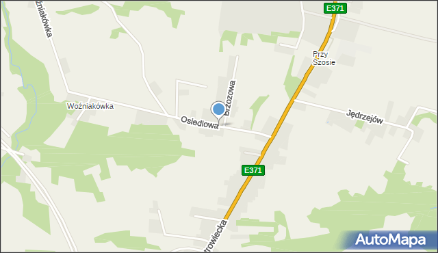 Miłków gmina Bodzechów, Osiedlowa, mapa Miłków gmina Bodzechów